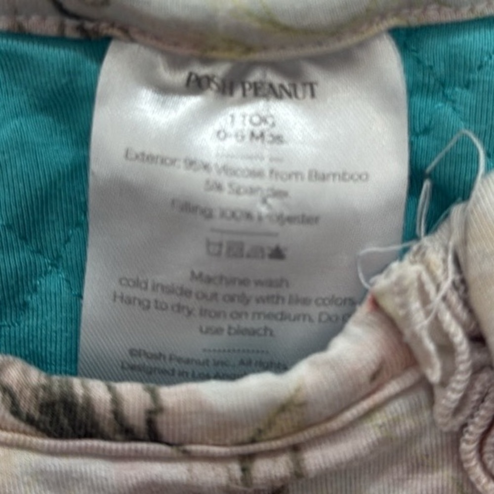 Posh Peanut Floral Kids Pajamas Sleep Sack - Pink and Green - Picture 3 of 3